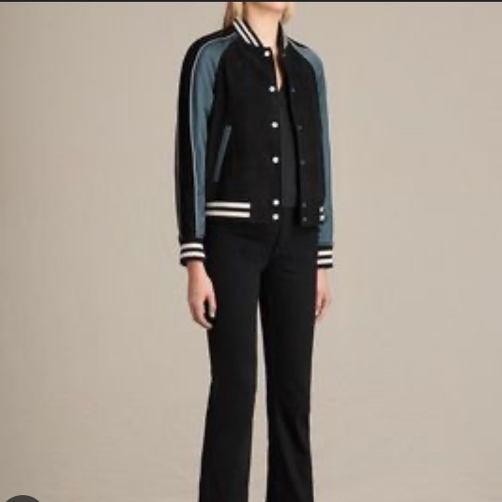 ⬇️AllSaints Women’s Epton Suede Bomber 🌺 - Picture 4 of 16